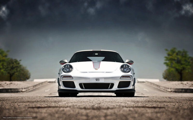 White Porsche 911 — Dramatic
