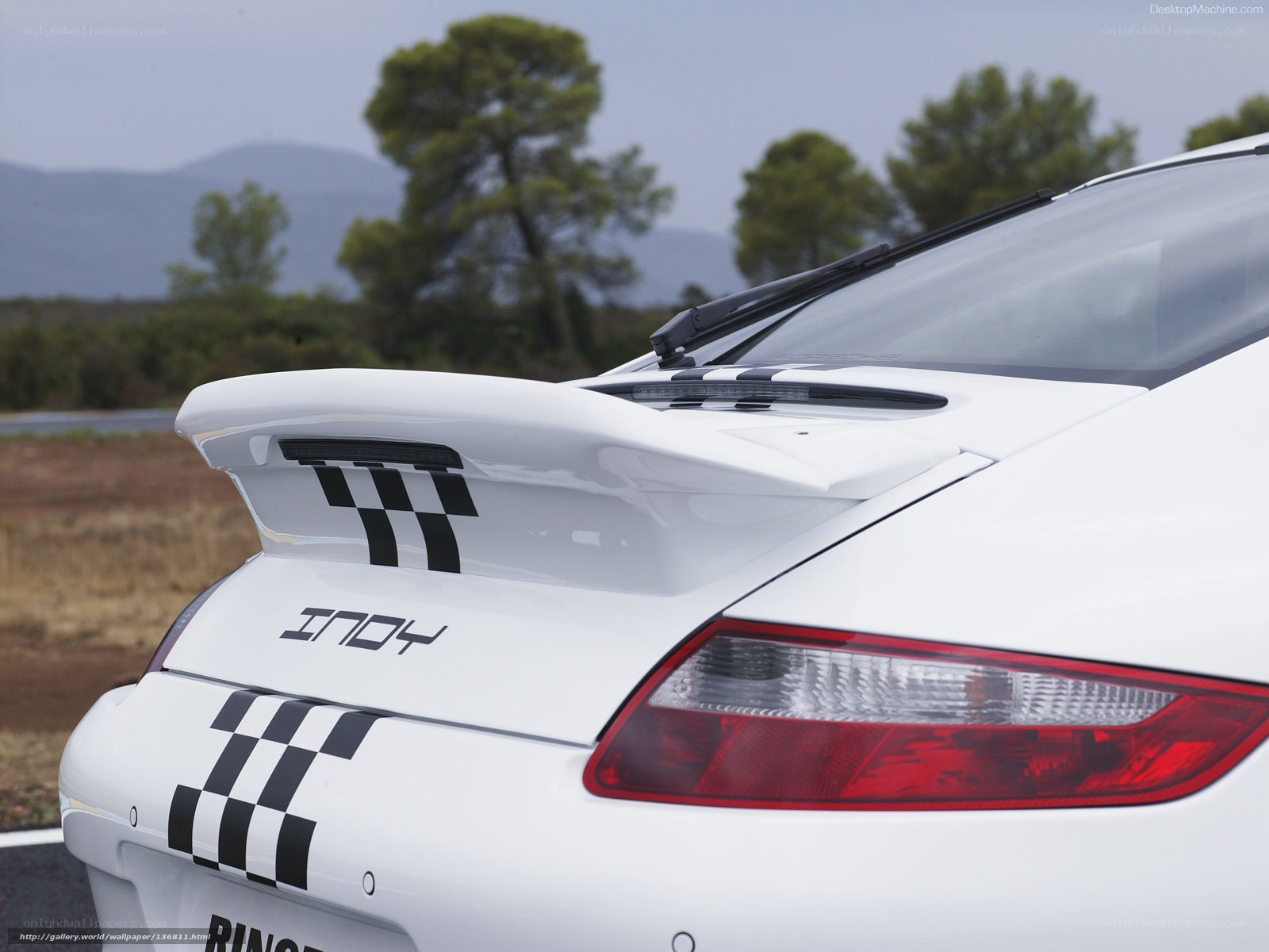 white porsche 911 indy