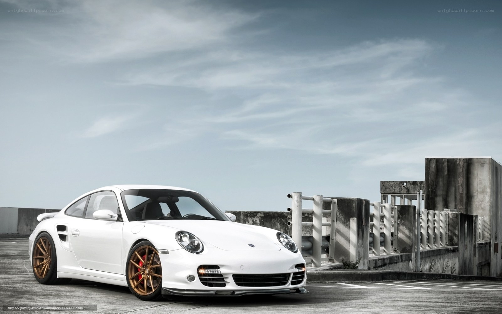 white porsche 911 on rooftop