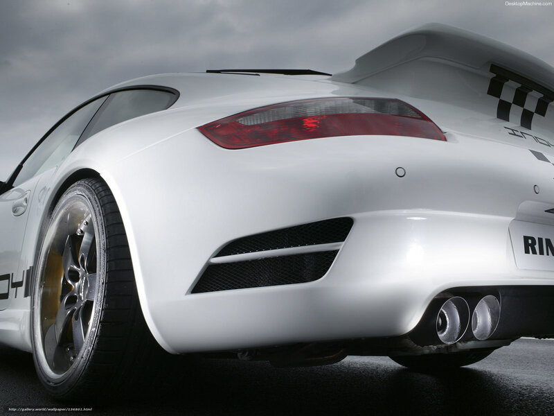 white porsche 911 rear view