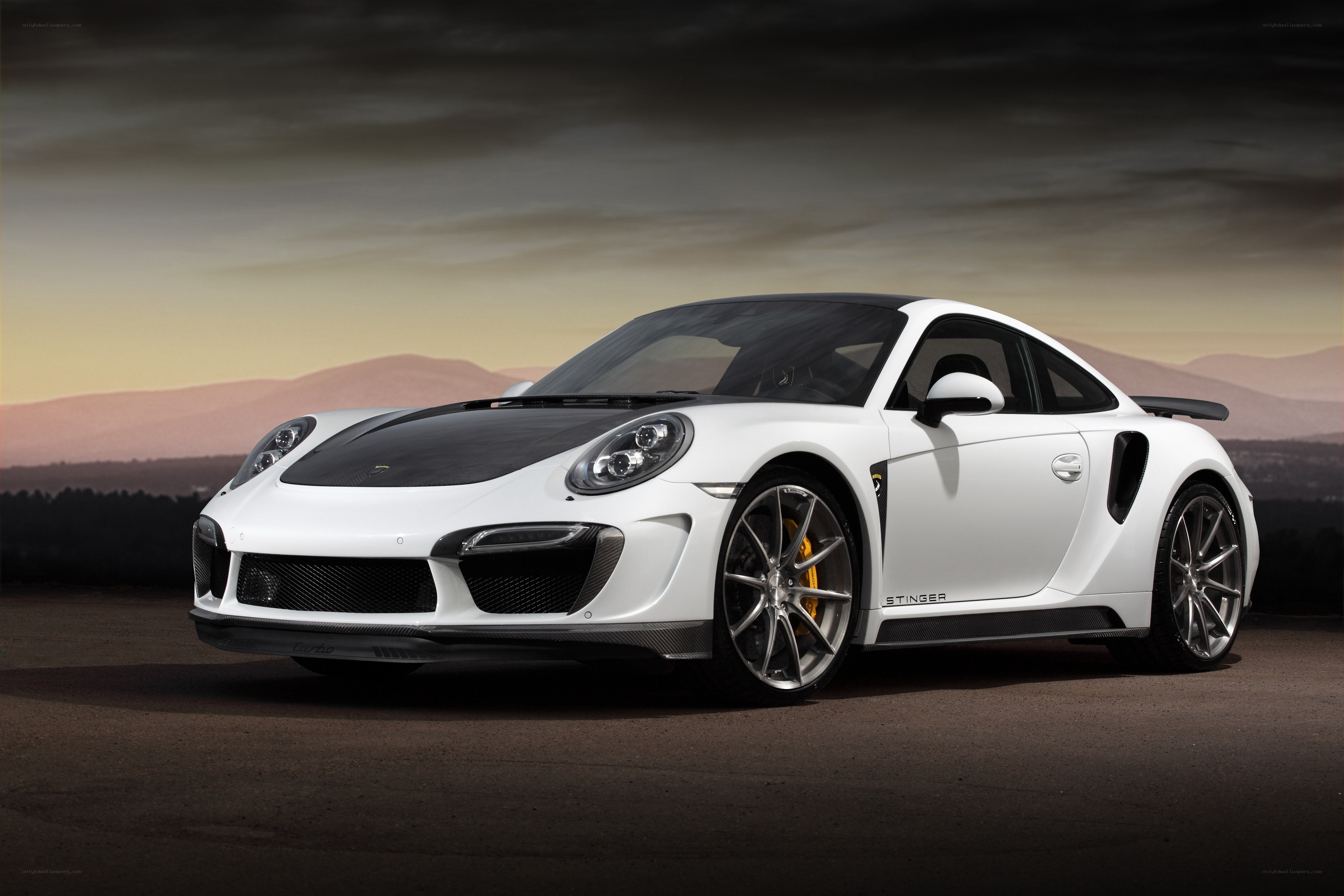 white porsche 911 stinger
