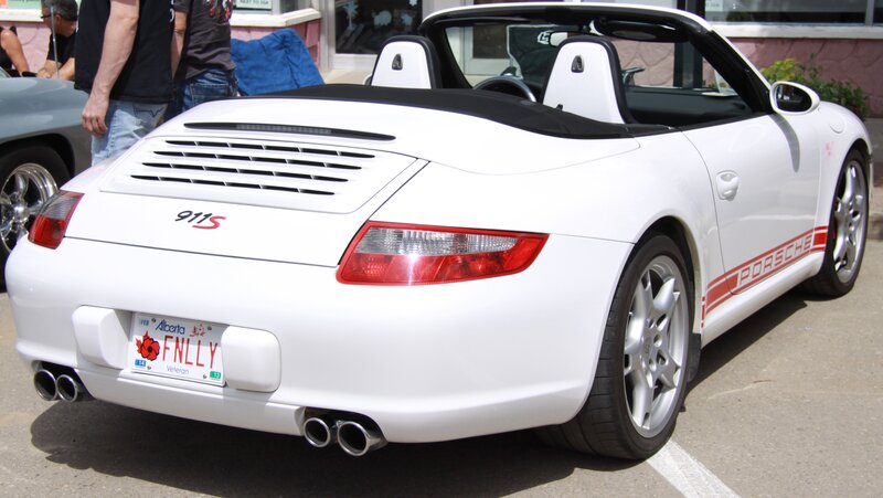 White Porsche 911s Convertible
