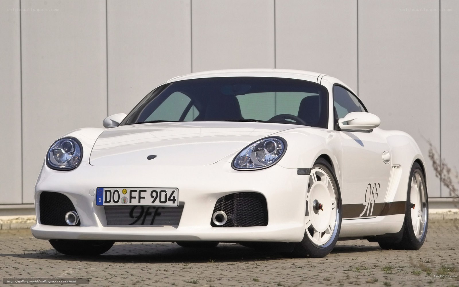 white porsche 9ff sports car