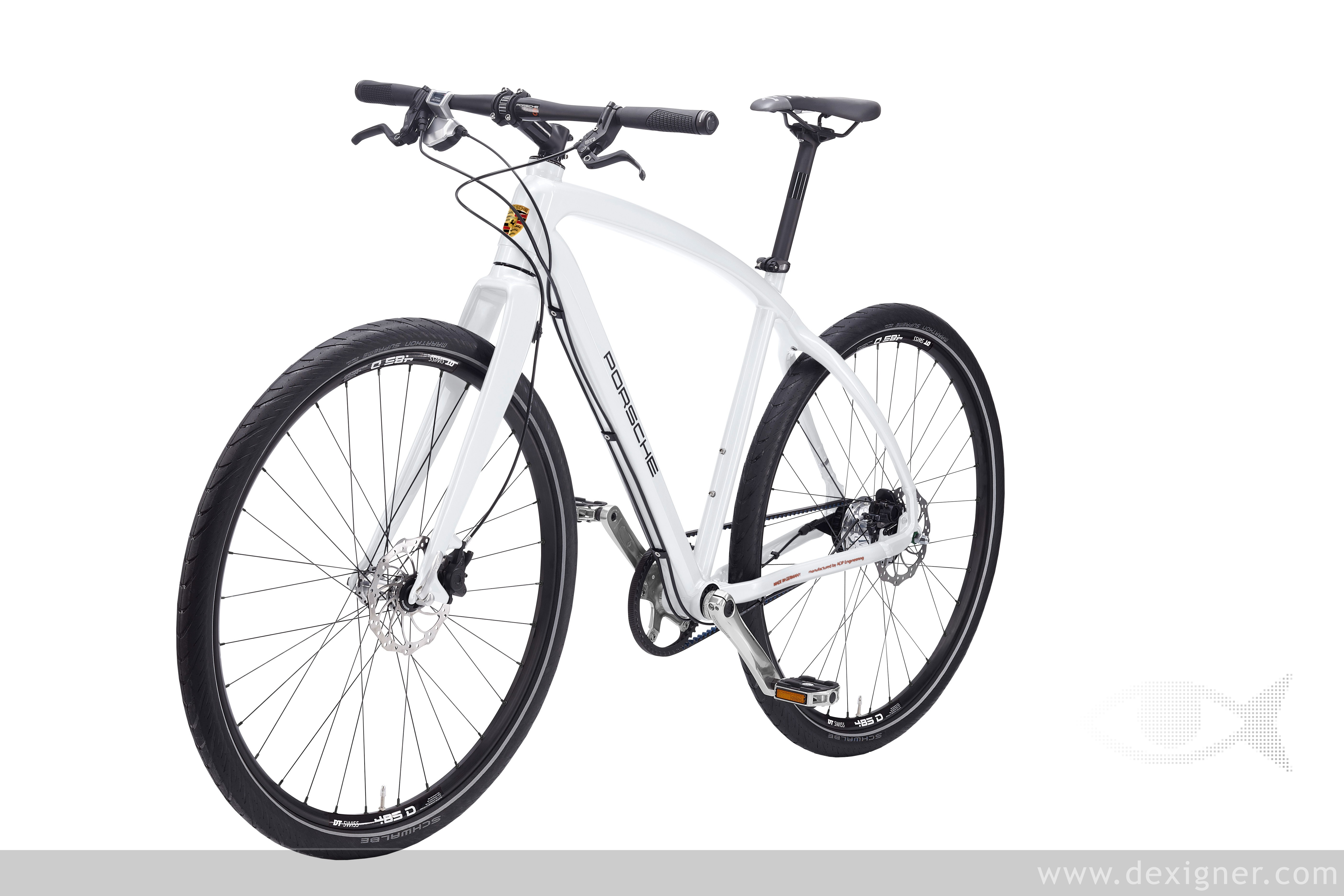 white porsche bicycle