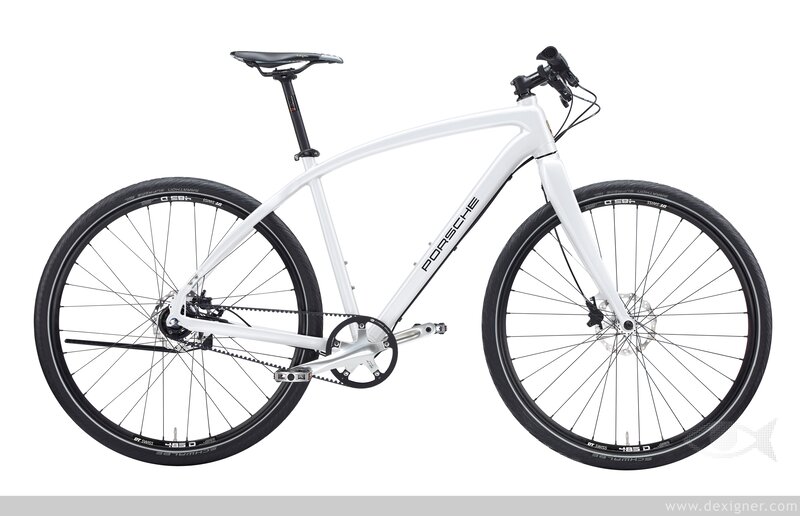 white porsche bicycle