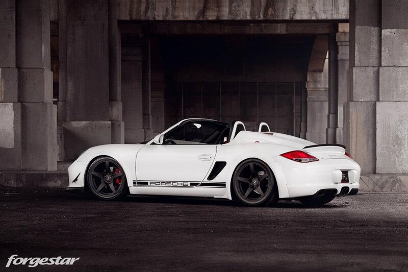 White Porsche Boxster — Dramatic