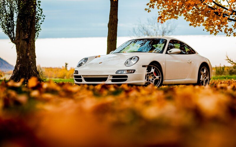 White Porsche Car — Serene