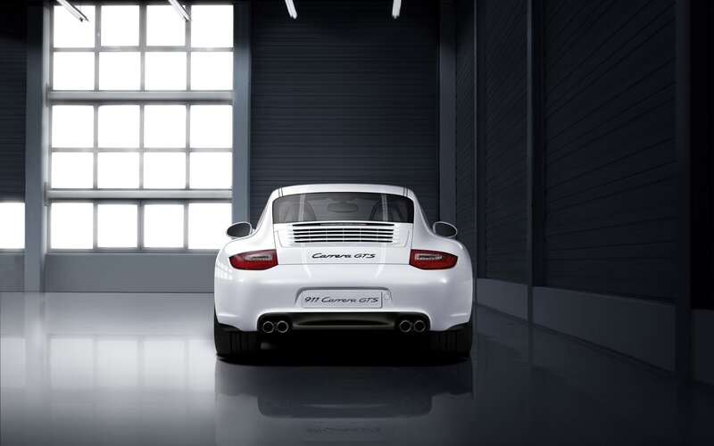 White Porsche Carrera GTS