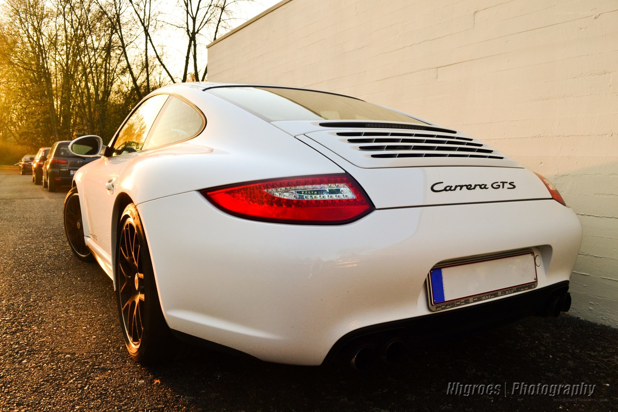 White Porsche Carrera GTS