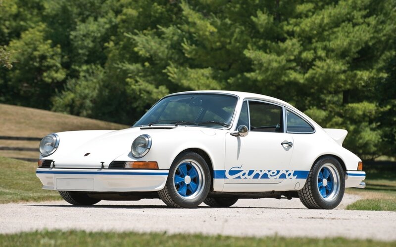 White Porsche Carrera sports car