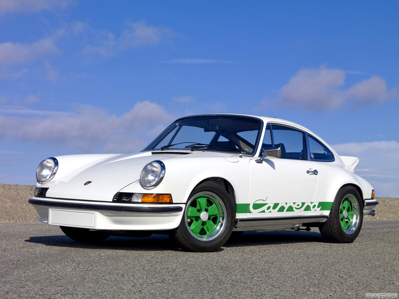 White Porsche Carrera