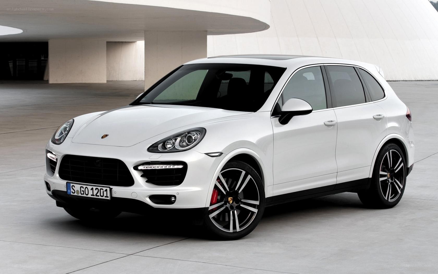 white porsche cayenne suv