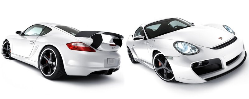 White Porsche Cayman GT4