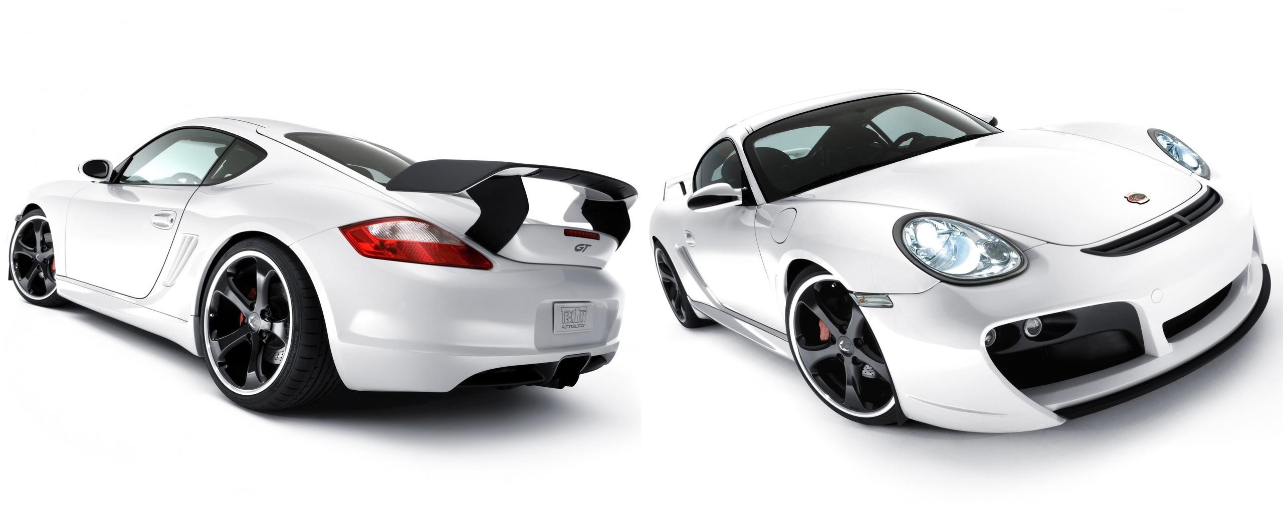 White Porsche Cayman GT4