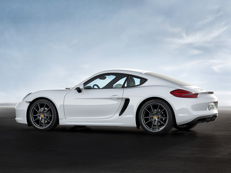 White Porsche Cayman