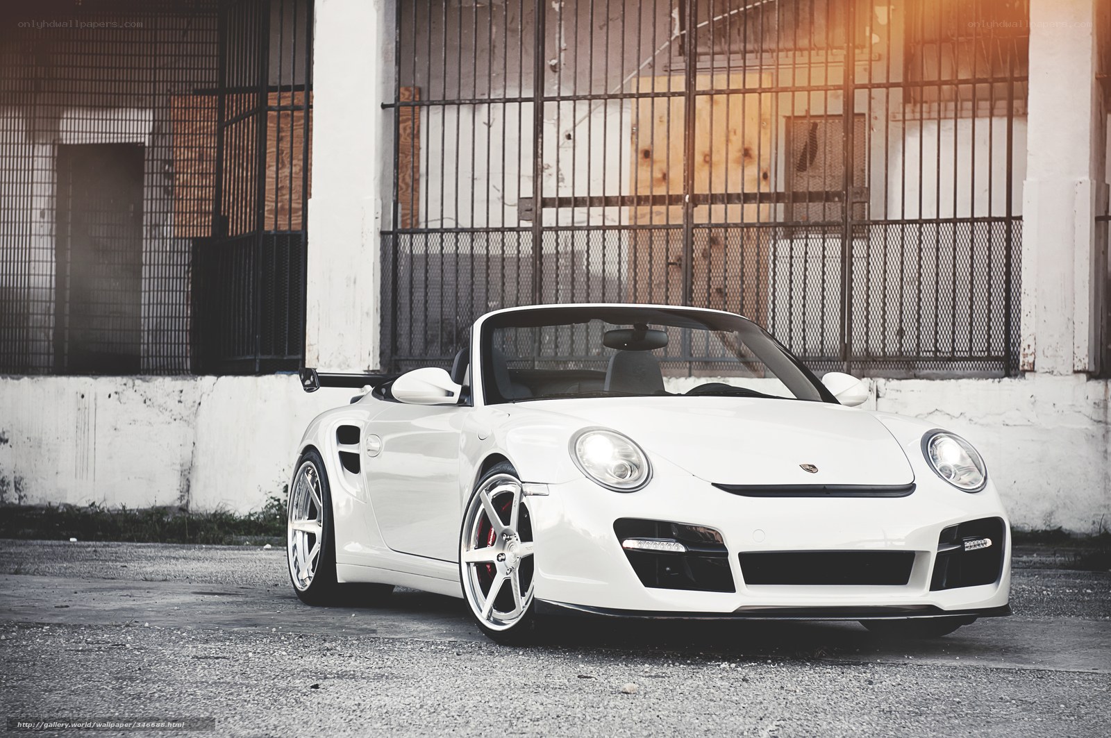 white Porsche convertible car