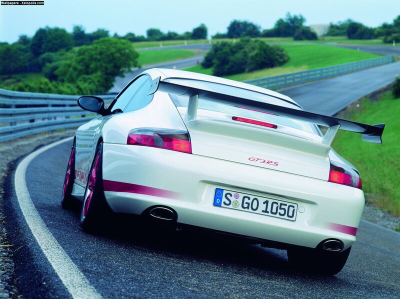 white porsche gt3 rs on track