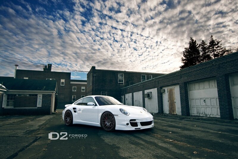 White Porsche in an alley