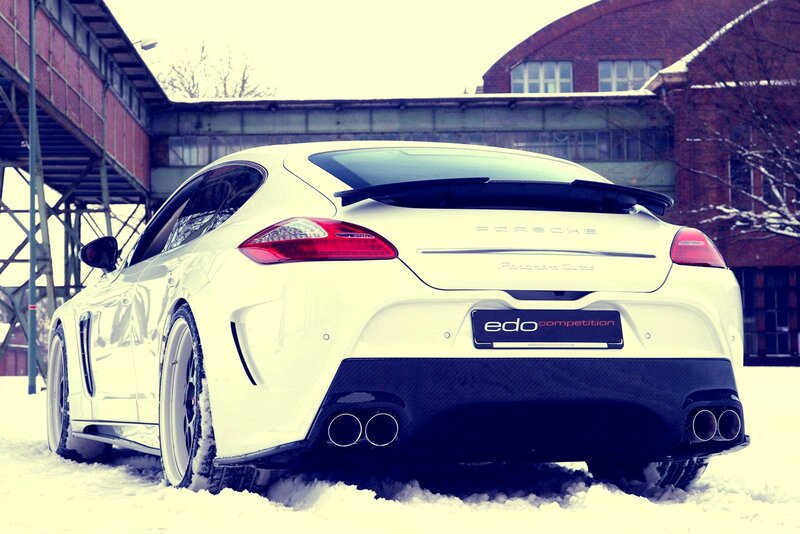 White Porsche Panamera — Cold