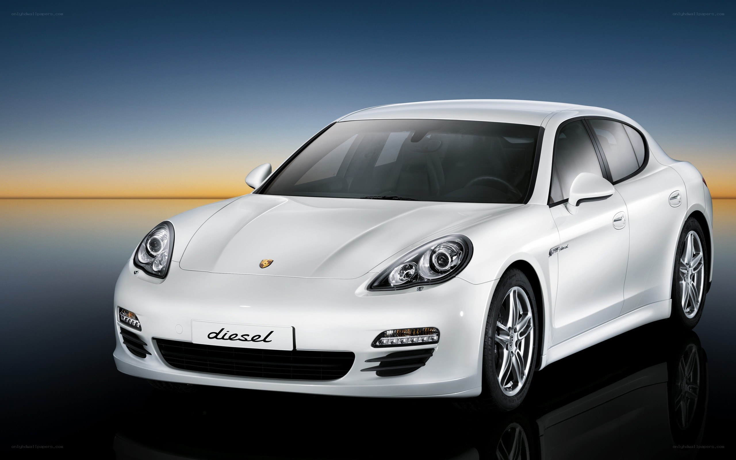 White Porsche Panamera Diesel