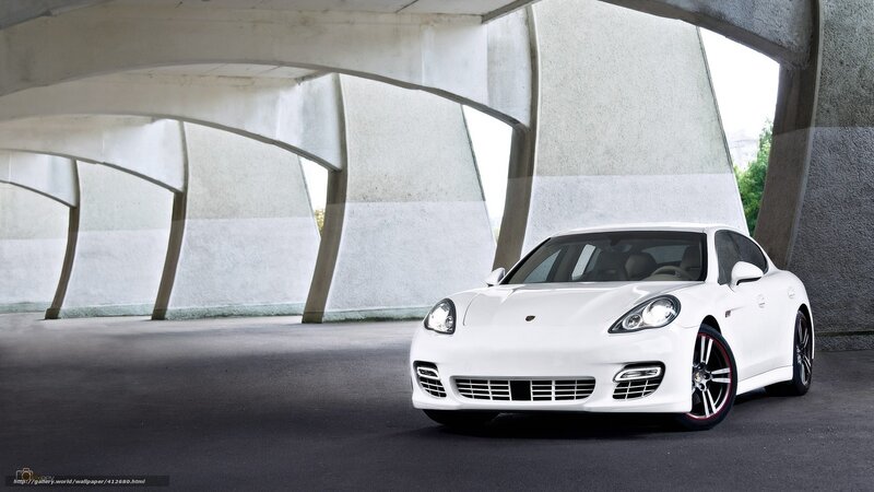 White Porsche Panamera — Modern