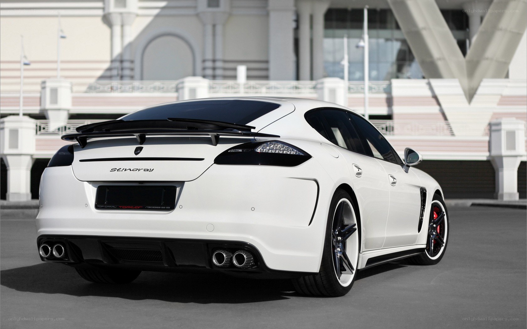 white porsche panamera stinger