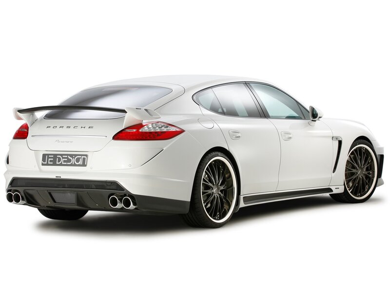 white porsche panamera with je design