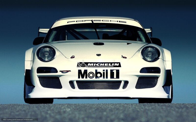 white porsche race car