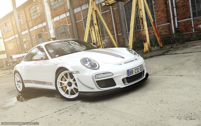 white porsche rs40 sports car