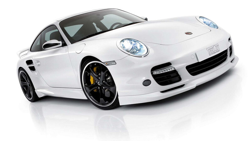 white porsche sports car