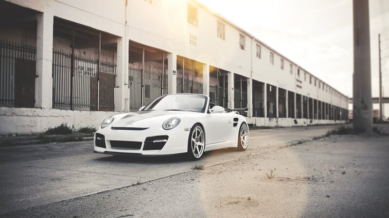 white porsche sports car