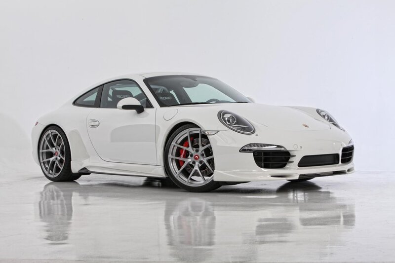 white porsche sports car