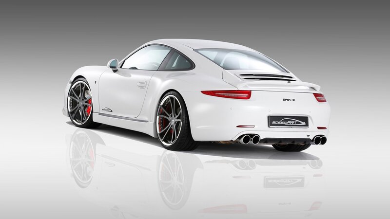 white porsche sports car