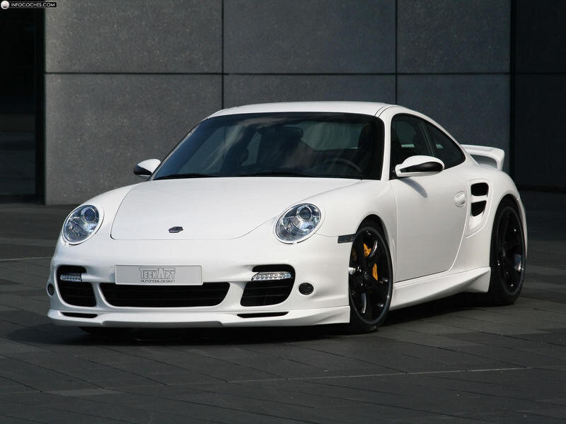 White Porsche sports car