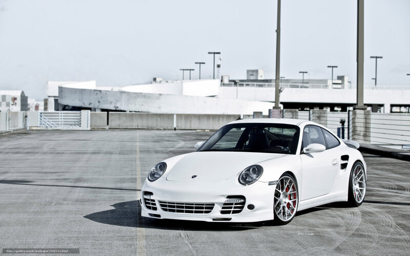 White Porsche sports car