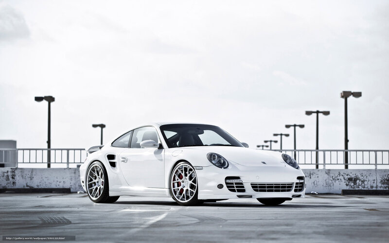 White Porsche Sports Car — Calm, Photograph