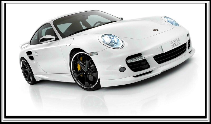 White Porsche Sports Car — Clean