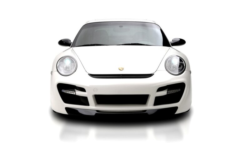 White Porsche Sports Car — Neutral, Photograph, Headlights, Grille
