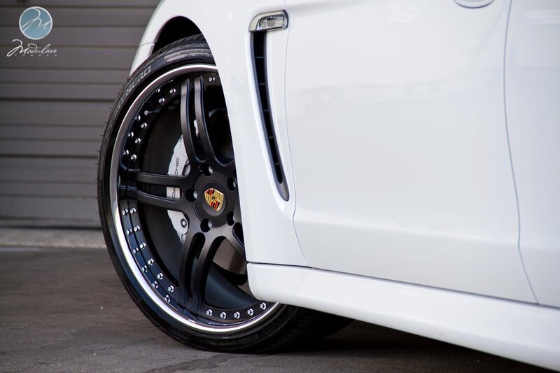 white porsche wheel detail