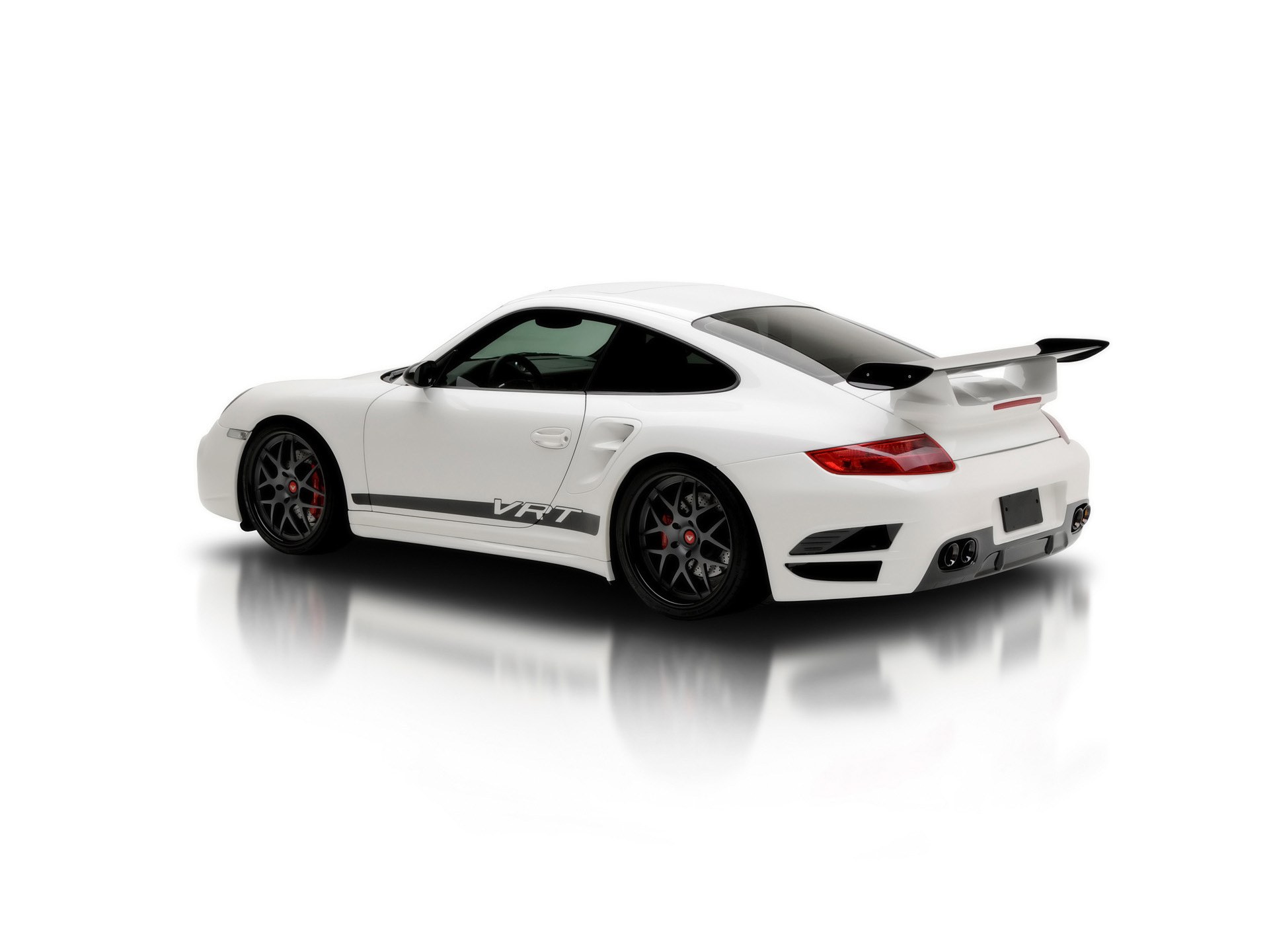 white porsche with vrt decals