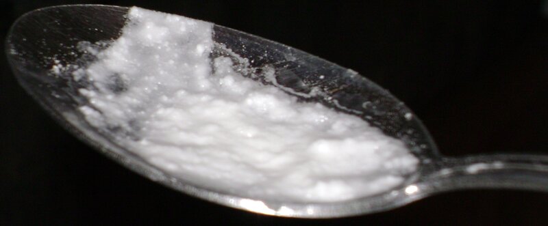 white powder on a spoon