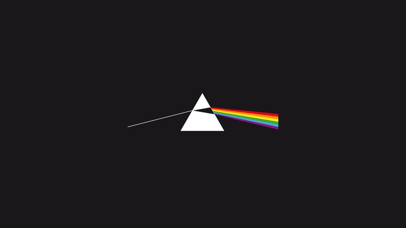 White Prism with Rainbow Light — Black