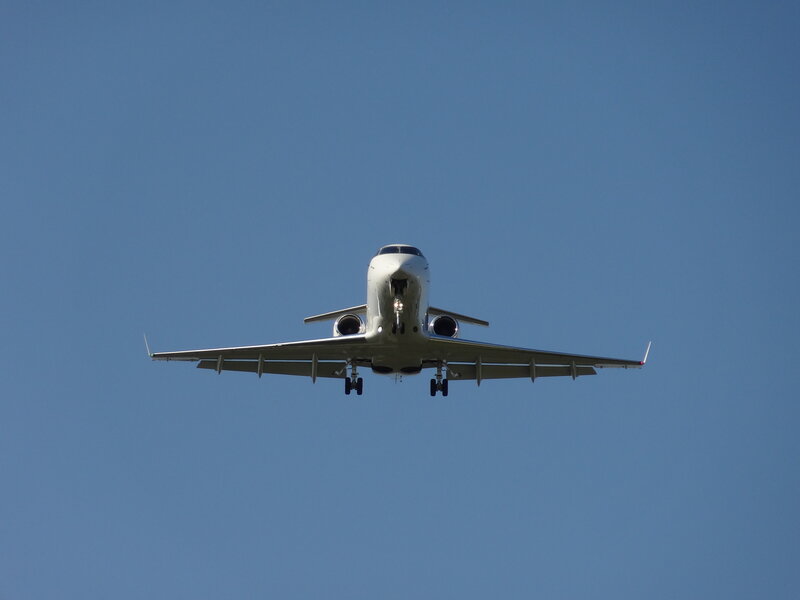 White Private Jet — Blue, Calm