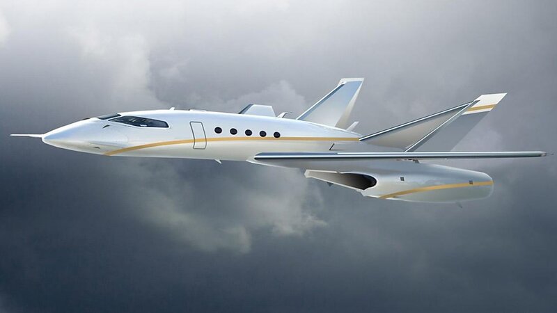 White Private Jet — Dramatic, 3d Render