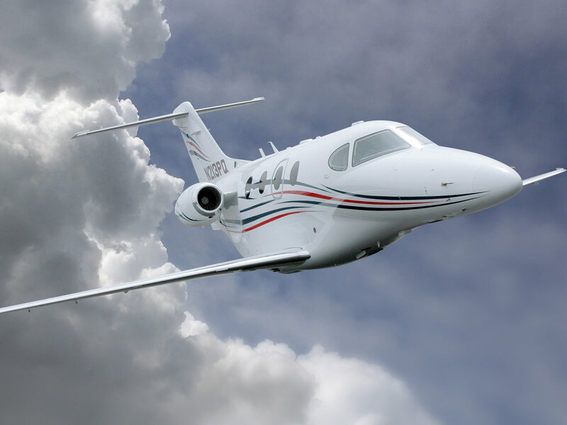White Private Jet — Dramatic, Photograph