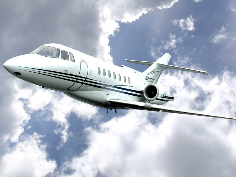 White Private Jet — Dramatic