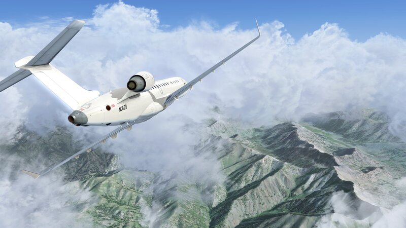 White Private Jet — Serene, Afternoon, 3d Render