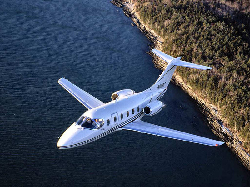 White Private Jet — Serene, Afternoon