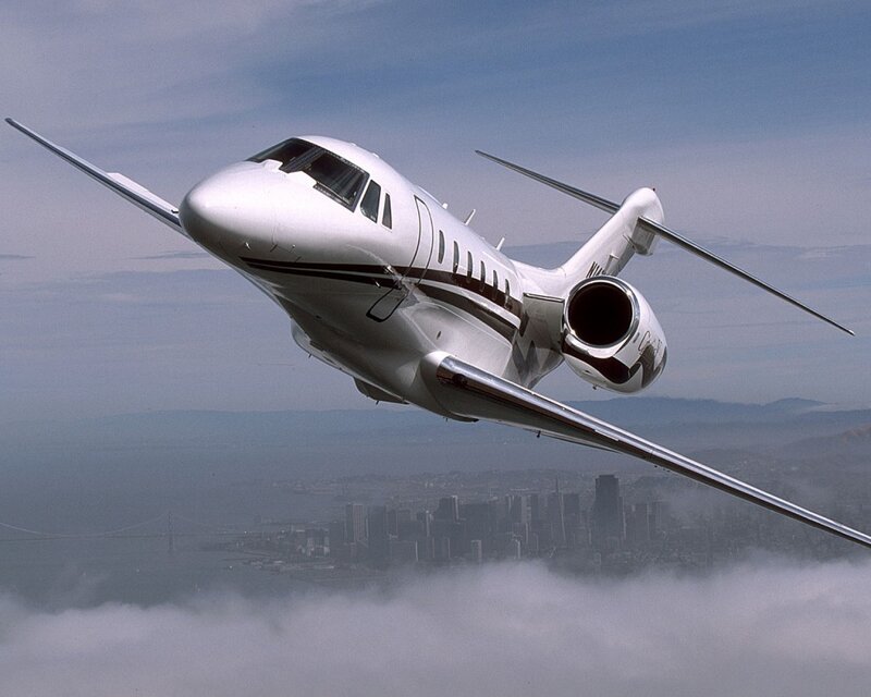 White Private Jet