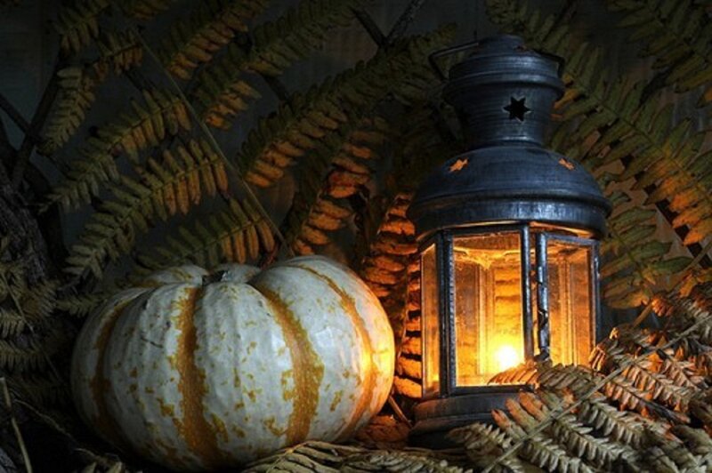 White Pumpkin and Lantern
